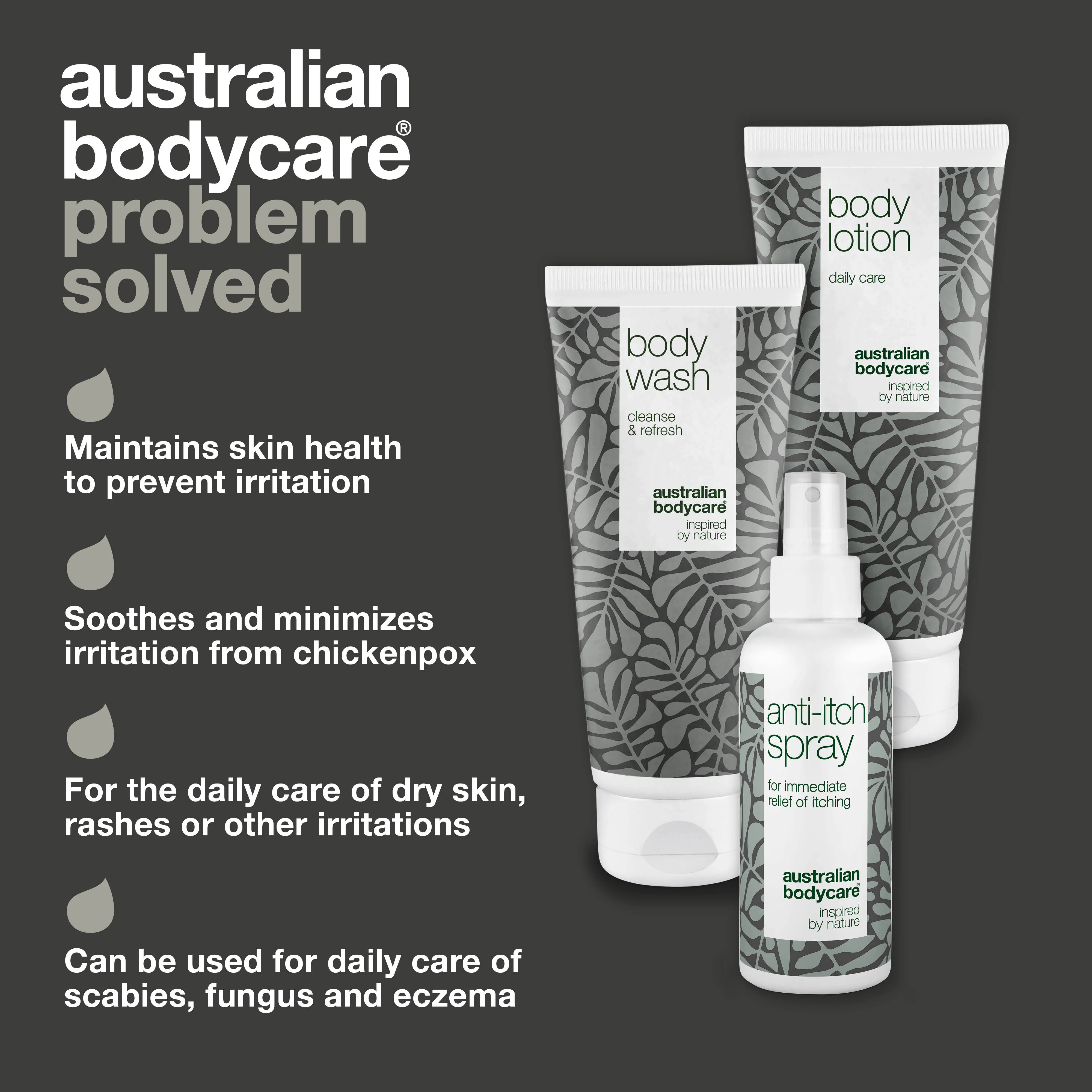 Set for itchy skin all over the body — 3 products to soothe skin irritation and an itchy body - Image 3