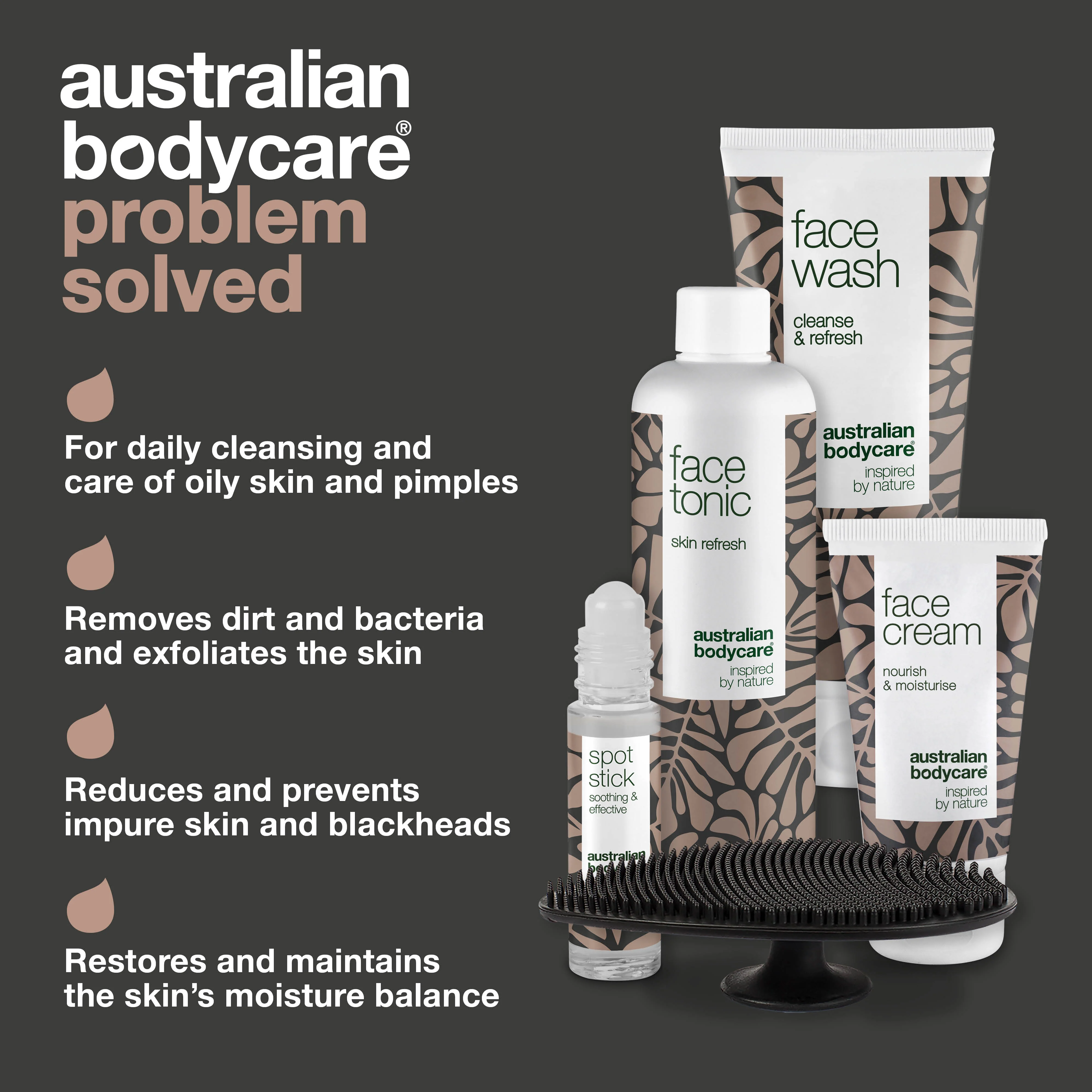 Face pack with face scrubber — 5–pack for daily cleansing of blemished skin with pimples - Image 3