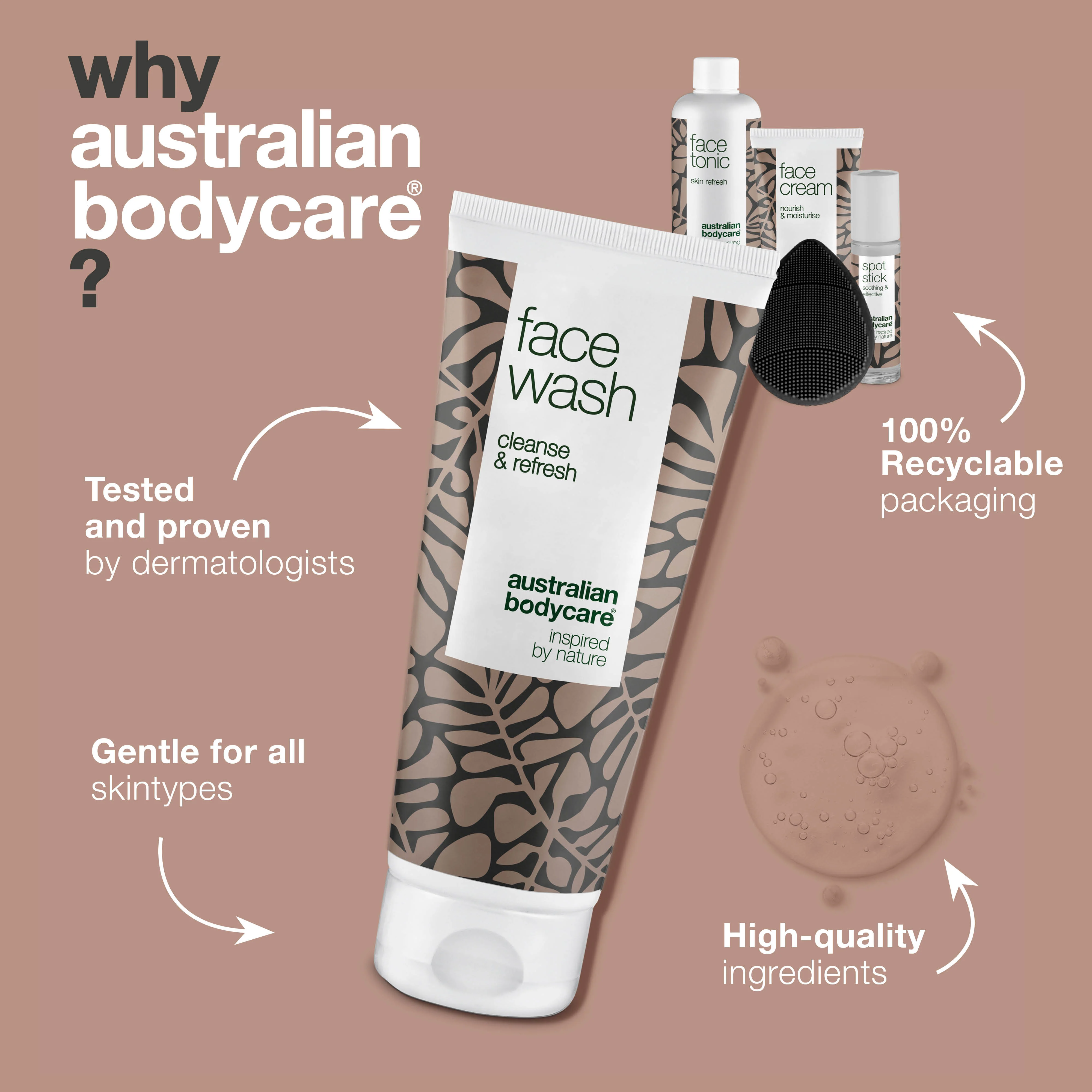 Face pack with face scrubber — 5–pack for daily cleansing of blemished skin with pimples - Image 4