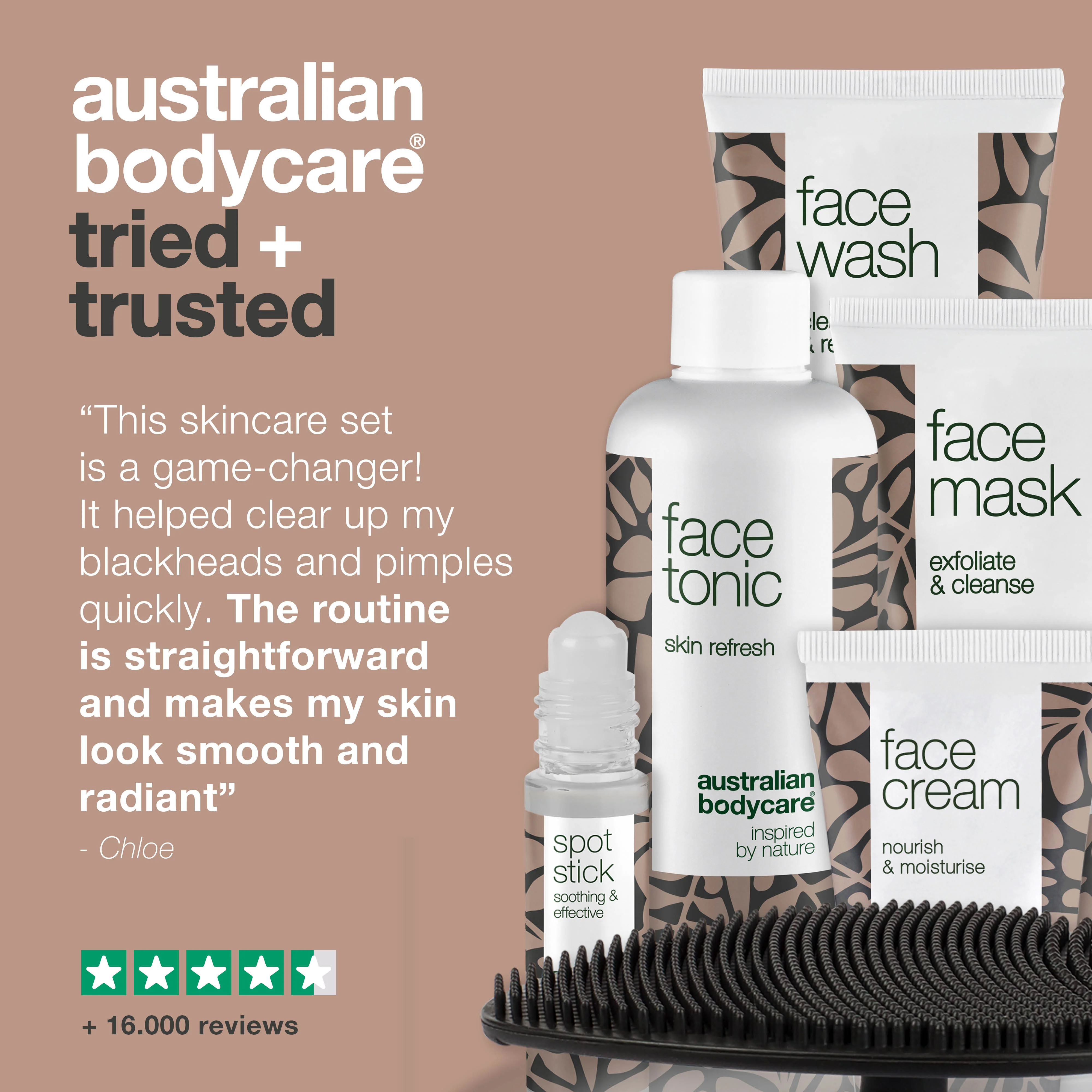 Face pack with face scrubber — 5–pack for daily cleansing of blemished skin with pimples - Image 5