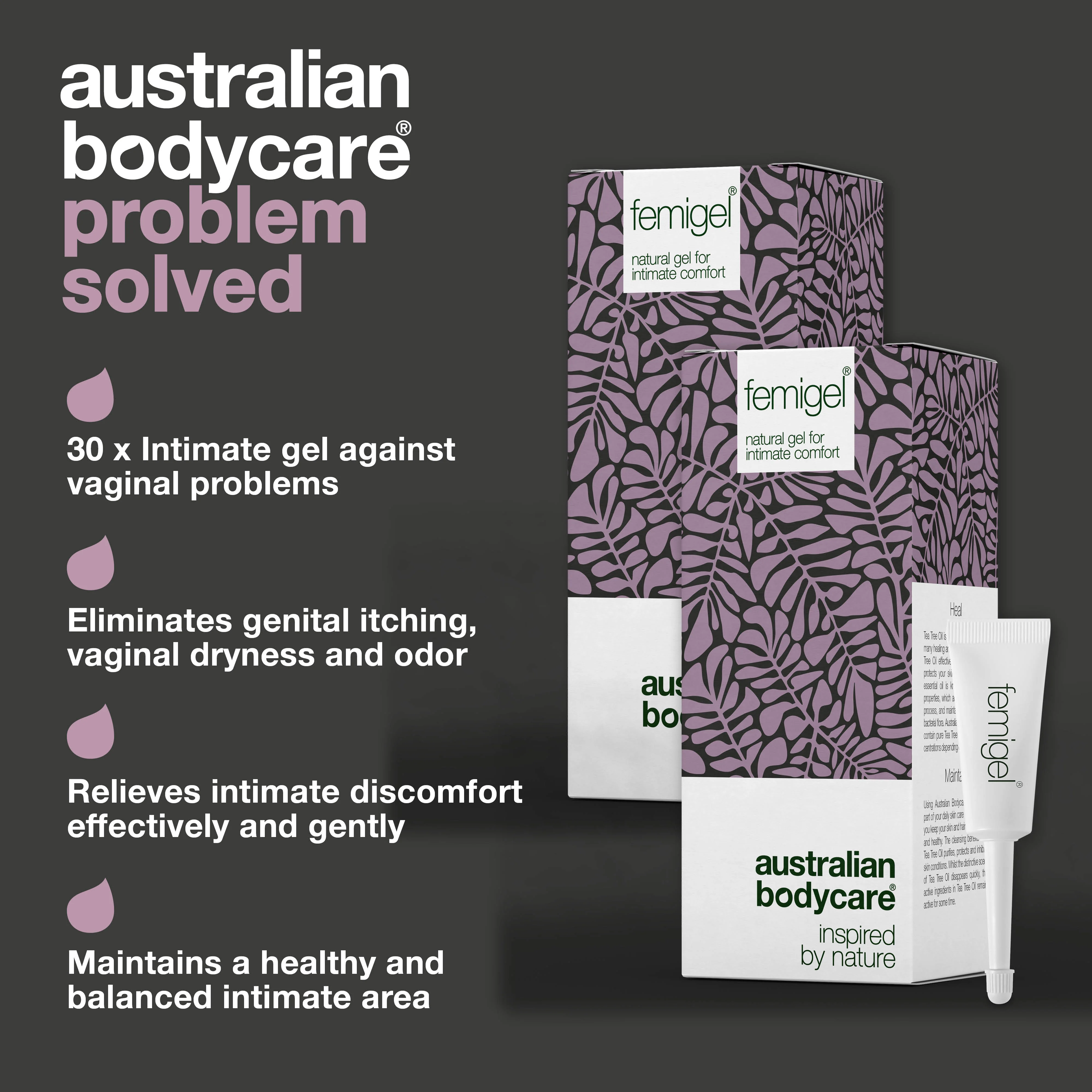 30 x Femigel intimate gel — Nourishing gel for vagial dryness and vaginal odour - Image 3