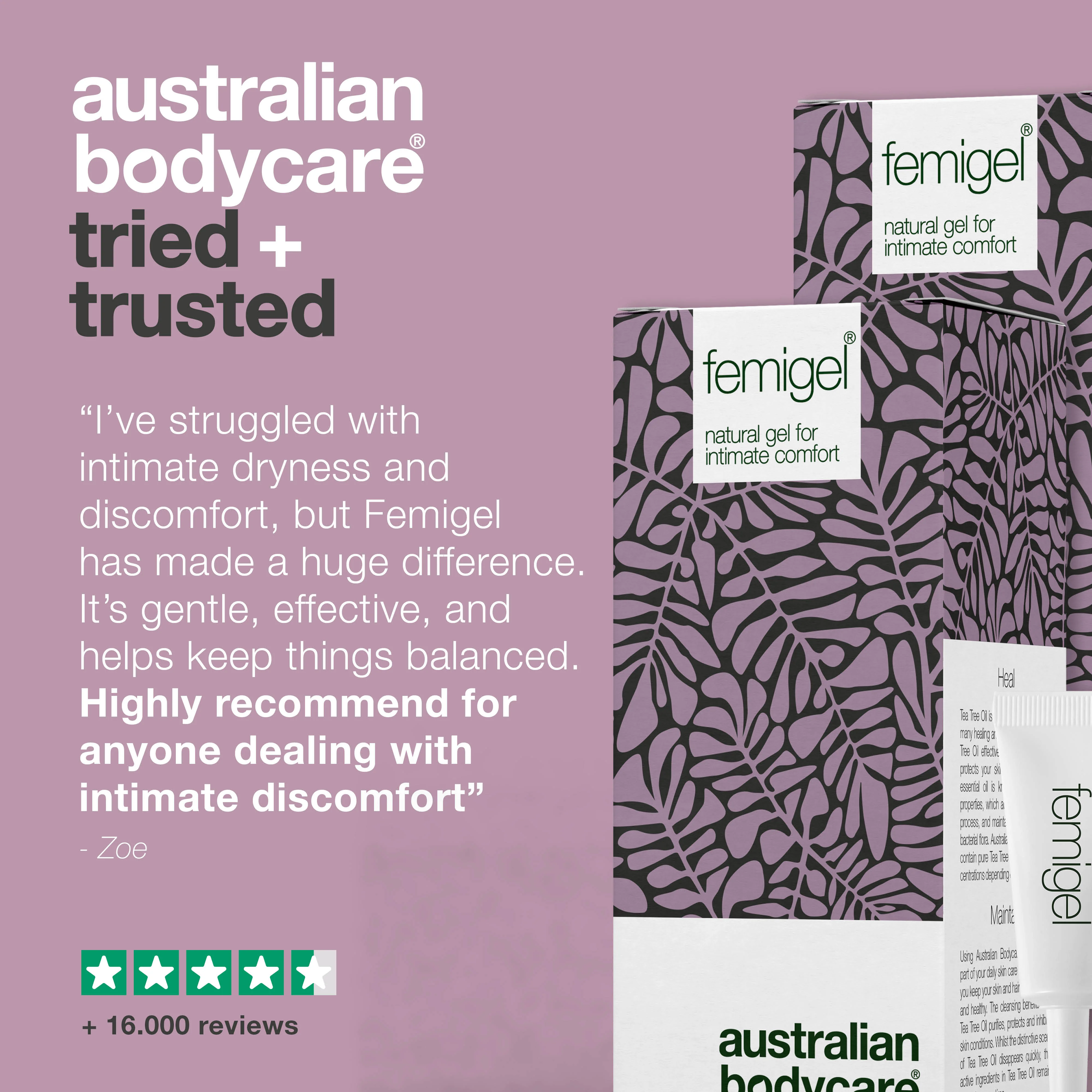 30 x Femigel intimate gel — Nourishing gel for vagial dryness and vaginal odour - Image 5