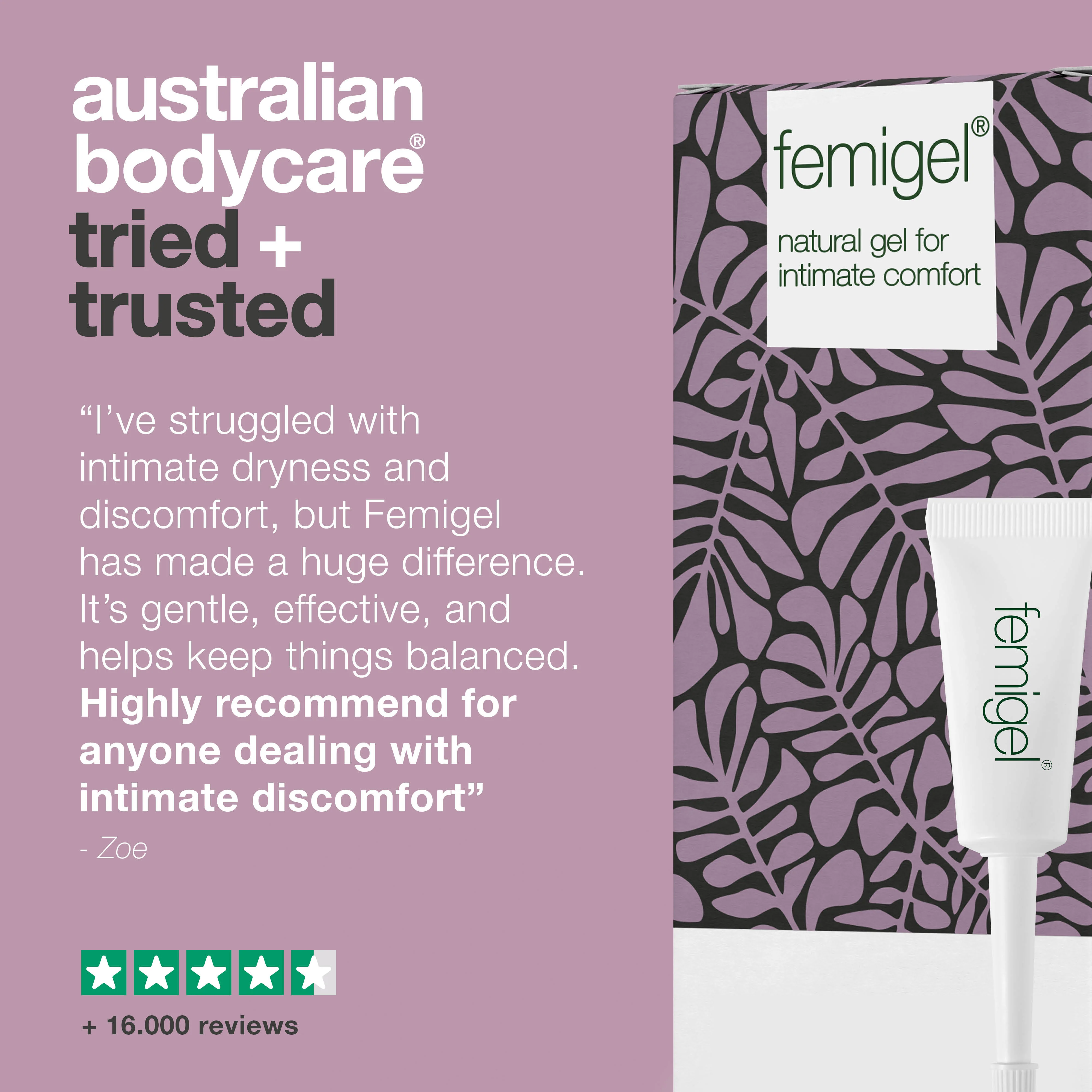 Femigel for vaginal dryness, itching, and odor — Experience relief from vaginal dryness, itching, and odor with Femigel. Hormone-free gel counteracts bacteria and irritation. Clinically tested for effective intimate care. - Image 5