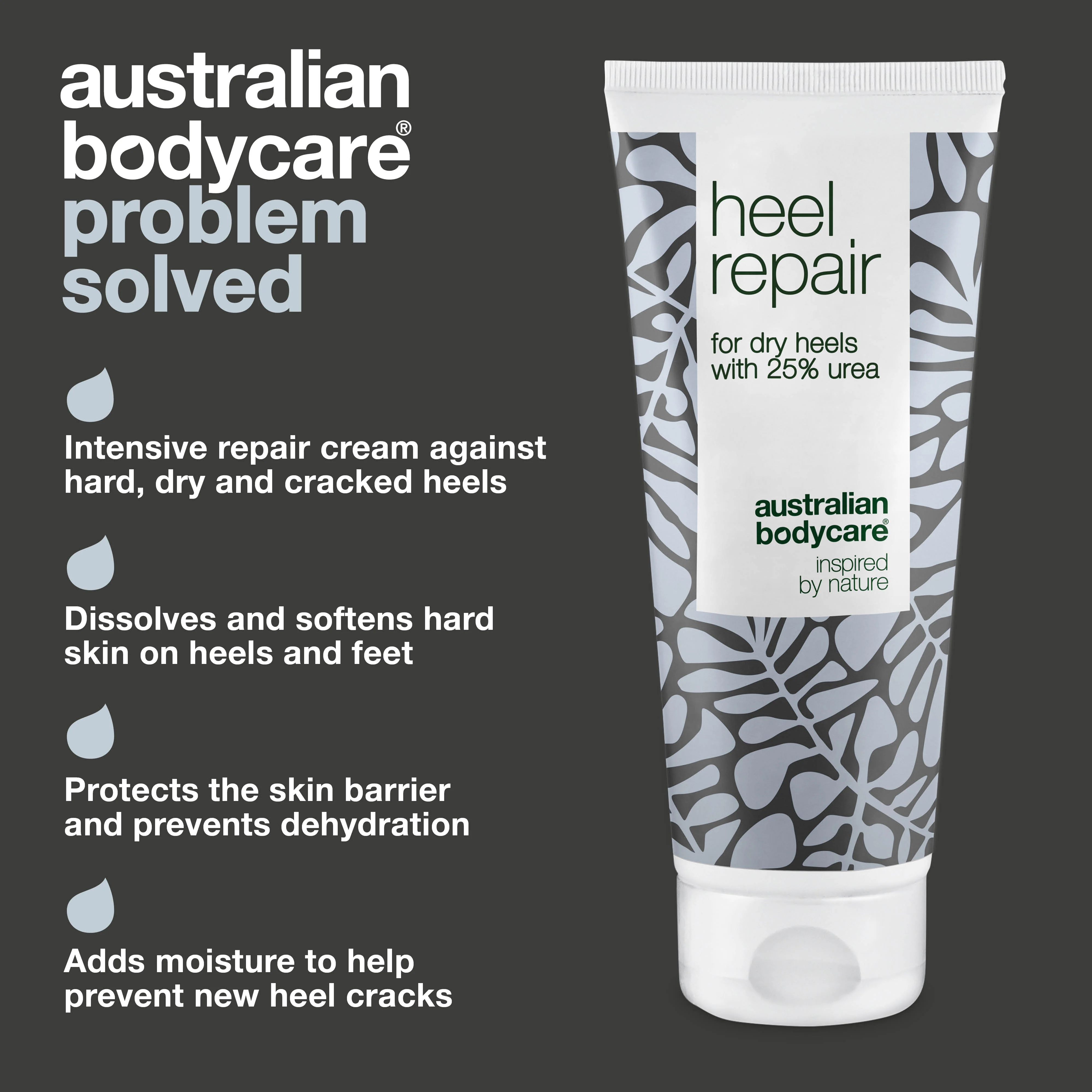 Heel Cream for Dry and Cracked Heels — Tackle cracked heels and dry feet with our heel repair. Contains 25% urea and natural 4-Terpineol, known from Tea Tree Oil. - Image 3