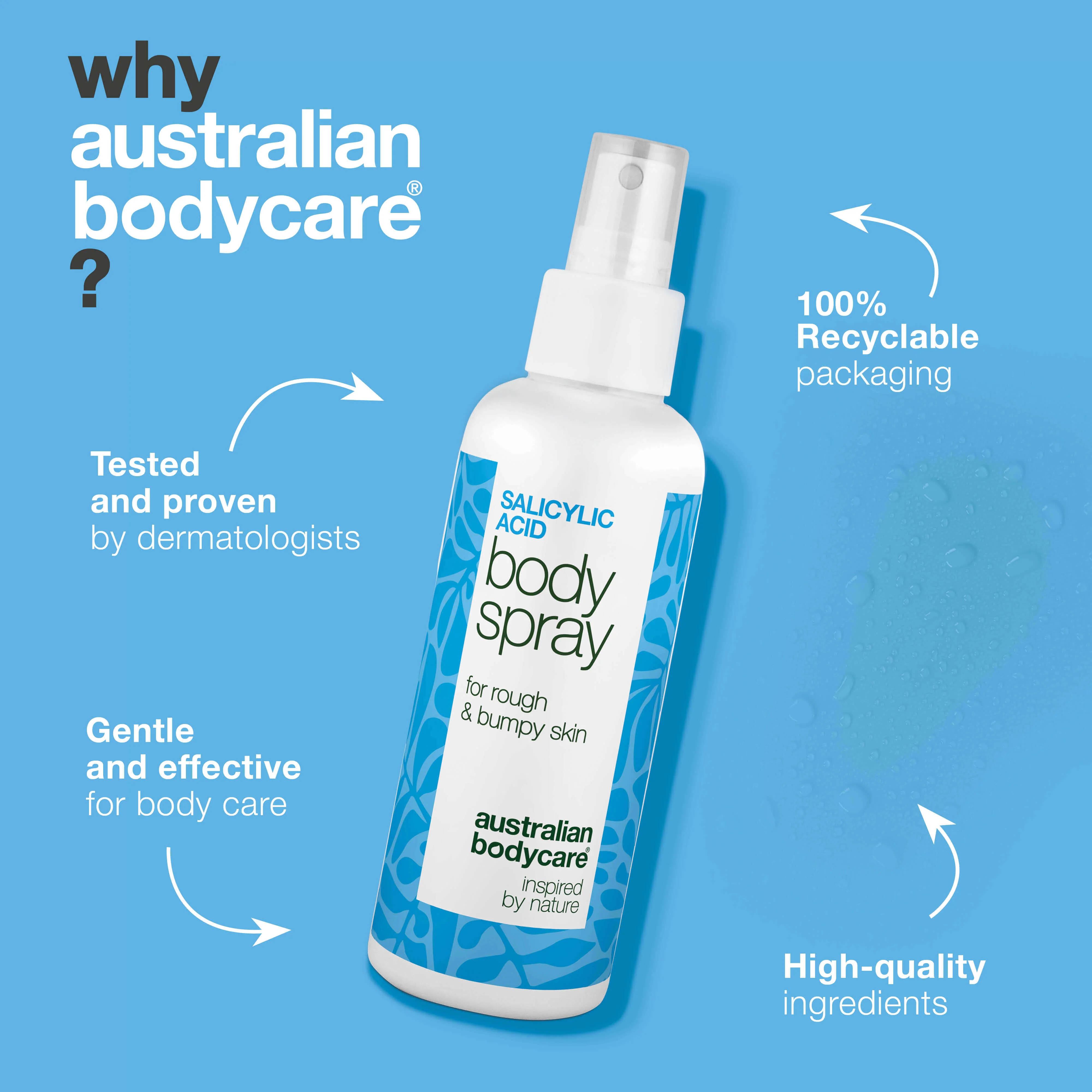 Salicylic acid spray for body blemishes and clogged pores — Salicylic acid spray for breakouts and clogged pores. With 2% salicylic acid and glycolic acid to deeply cleanse and smooth the skin. - Image 4